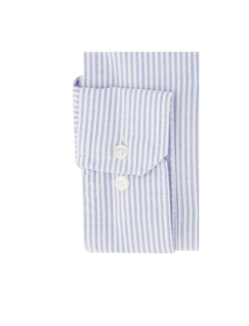 Portofino casual overhemd wijde fit blauw wit streep katoen