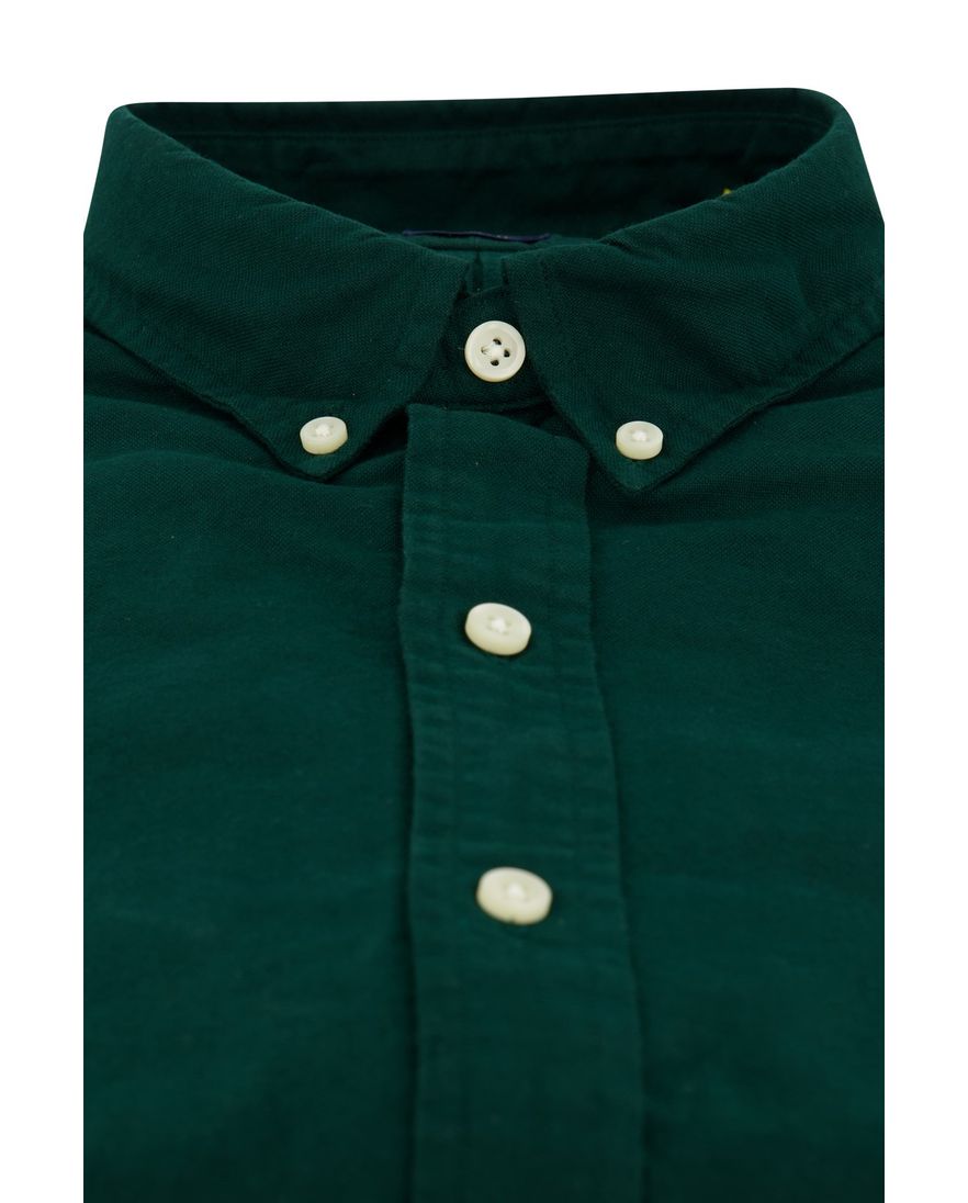 Polo Ralph Lauren casual overhemd slim fit groen effen 100% katoen