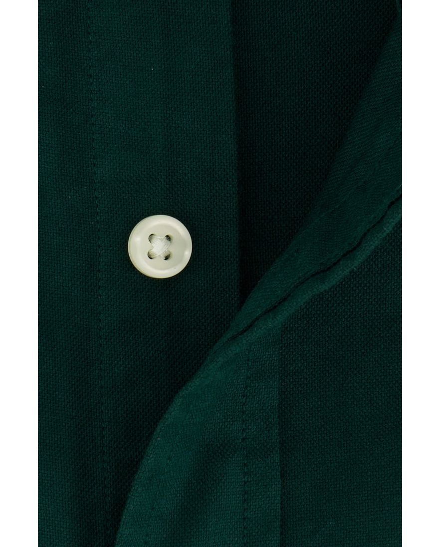 Polo Ralph Lauren casual overhemd slim fit groen effen 100% katoen