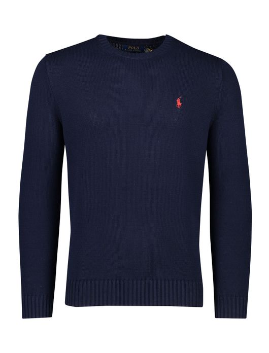Polo Ralph Lauren trui ronde hals donkerblauw effen katoen