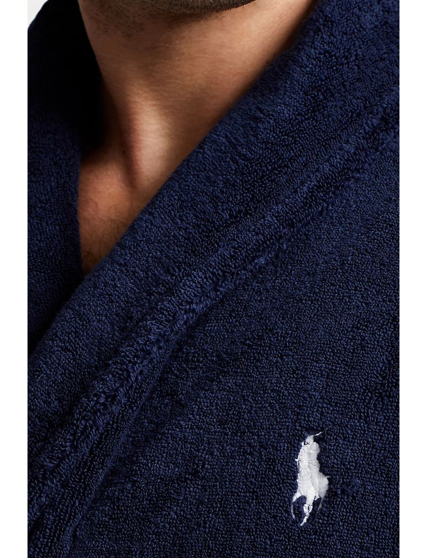 Katoenen Polo Ralph Lauren badjas donkerblauw