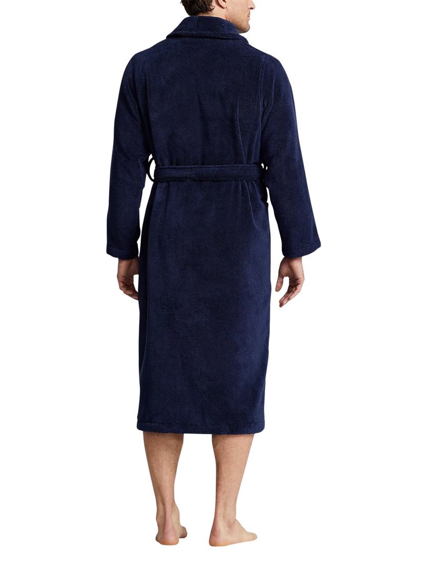 Katoenen Polo Ralph Lauren badjas donkerblauw