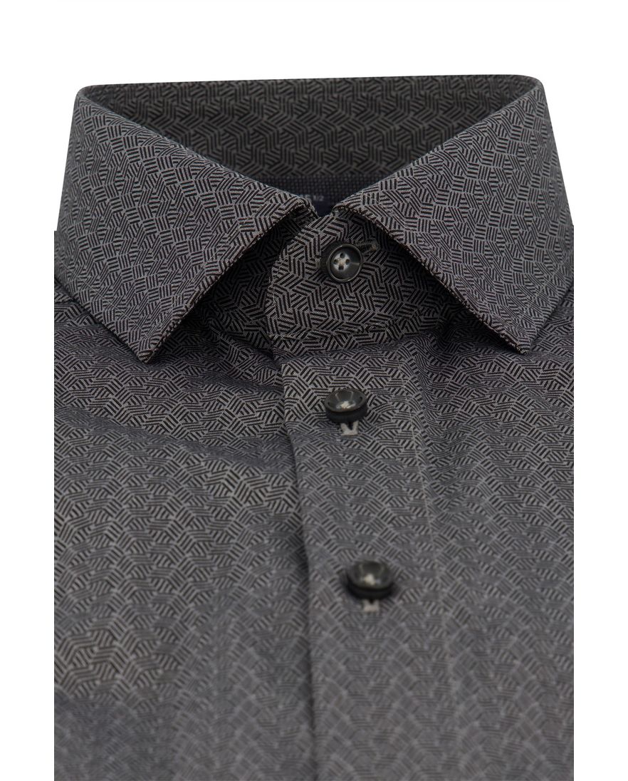 Grijs Olymp overhemd normale fit mouwlengte 7