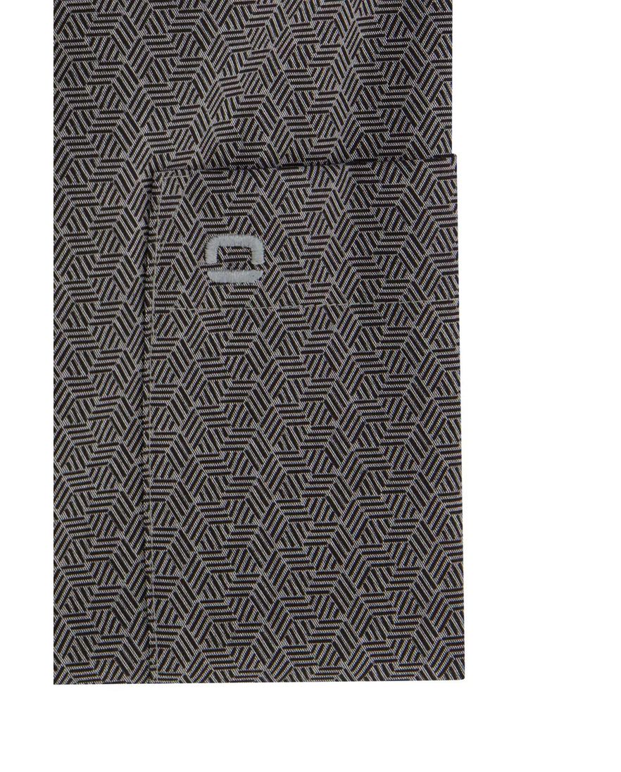 Grijs Olymp overhemd normale fit mouwlengte 7