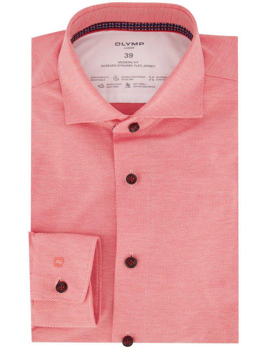 Overhemd Olymp wide spread roze/rood