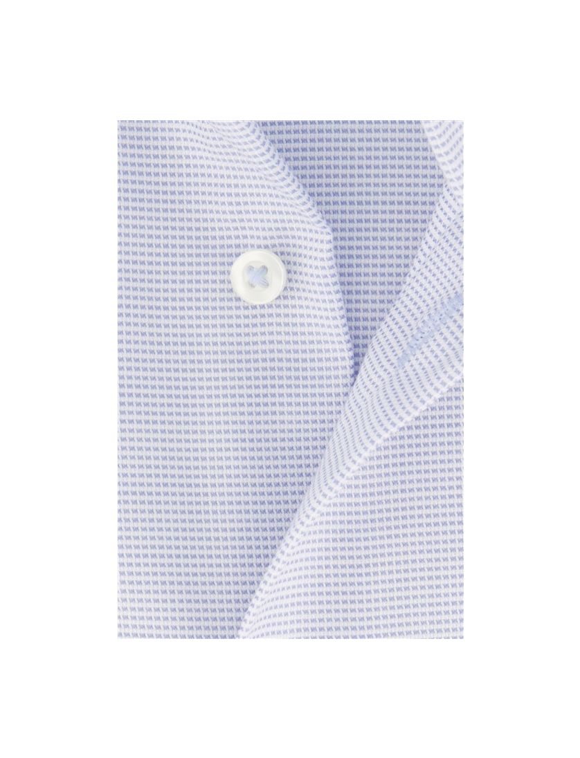 Eterna overhemd KM lichtblauw geprint