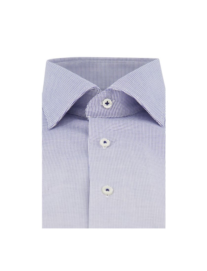 Korte mouw overhemd Eterna blauw geprint