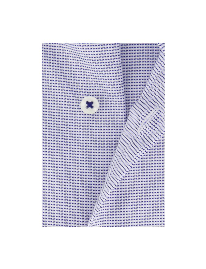 Korte mouw overhemd Eterna blauw geprint