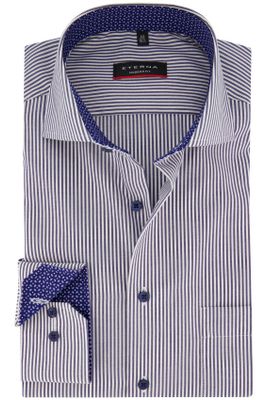 Eterna Eterna business overhemd Modern Fit normale fit donkerblauw gestreept katoen