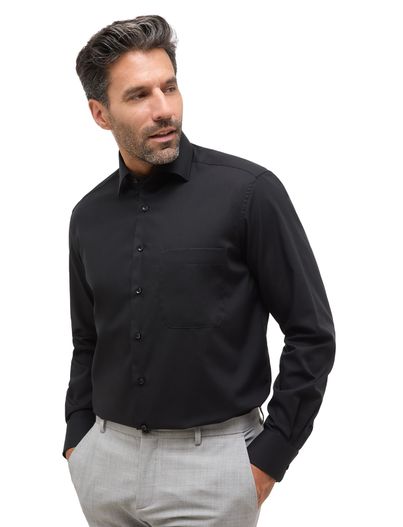 Eterna Eterna overhemd zwart comfort fit