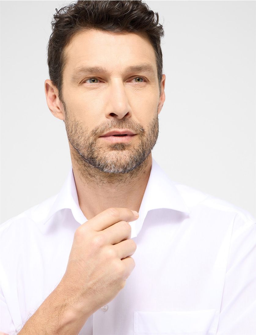 Eterna overhemd katoen korte mouw Comfort Fit wit