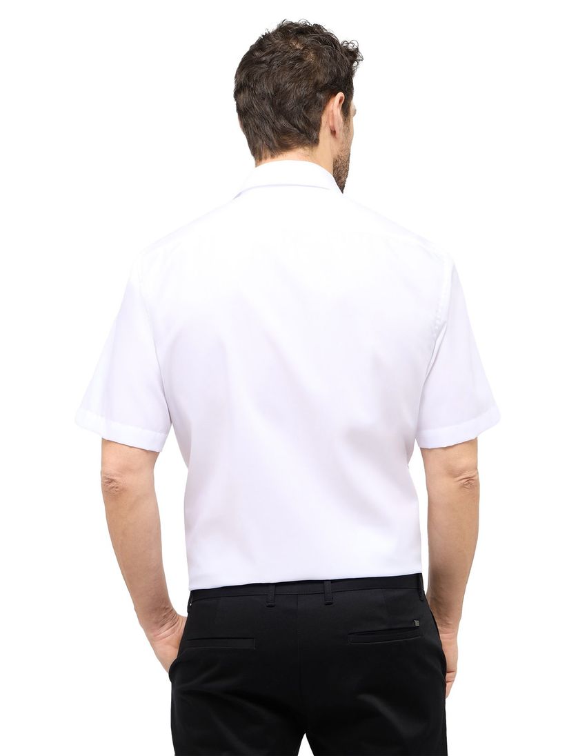 Eterna overhemd katoen korte mouw Comfort Fit wit