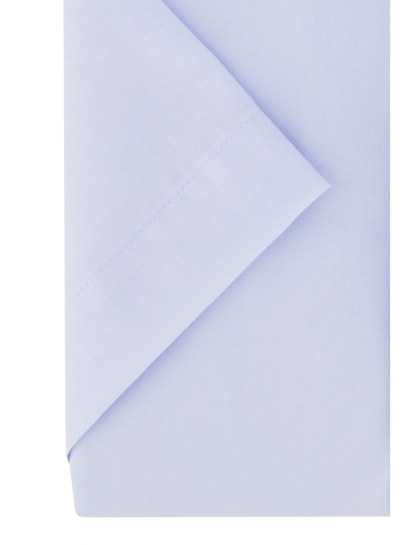 Katoenen Eterna overhemd korte mouw lichtblauw Comfort Fit