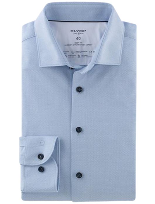 Level 5 body fit overhemd Olymp lichtblauw