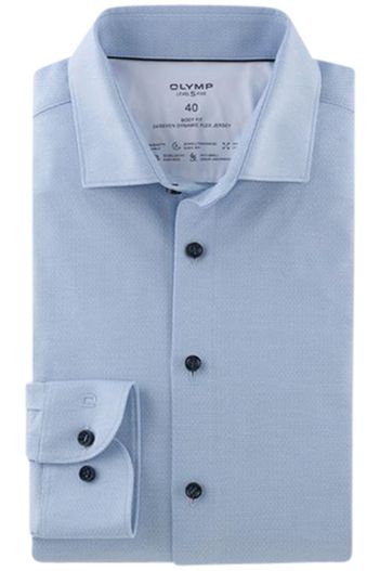Olymp Olymp level 5 body fit lichtblauw overhemd katoen