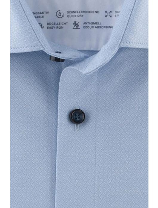 Level 5 body fit overhemd Olymp lichtblauw