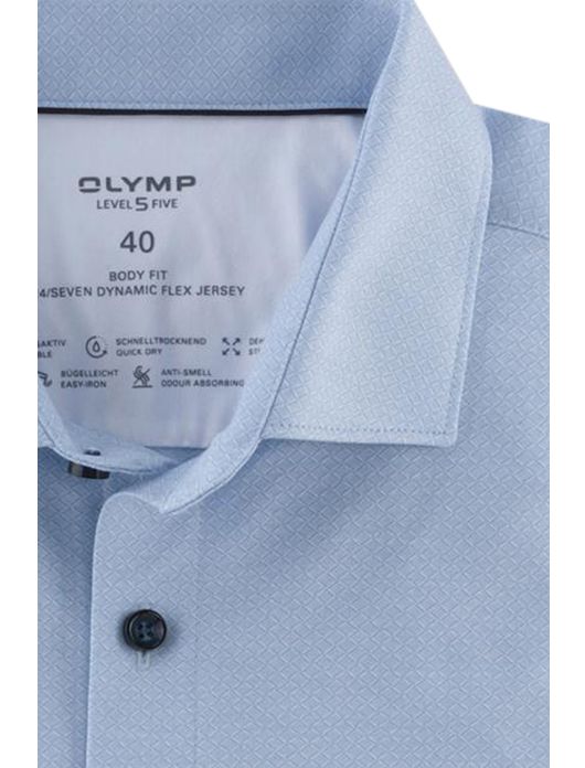 Level 5 body fit overhemd Olymp lichtblauw