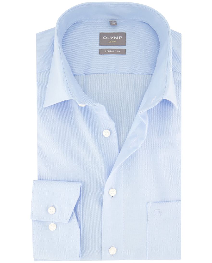 Olymp overhemd Luxor Comfort Fit wijde fit lichtblauw strijkvrij