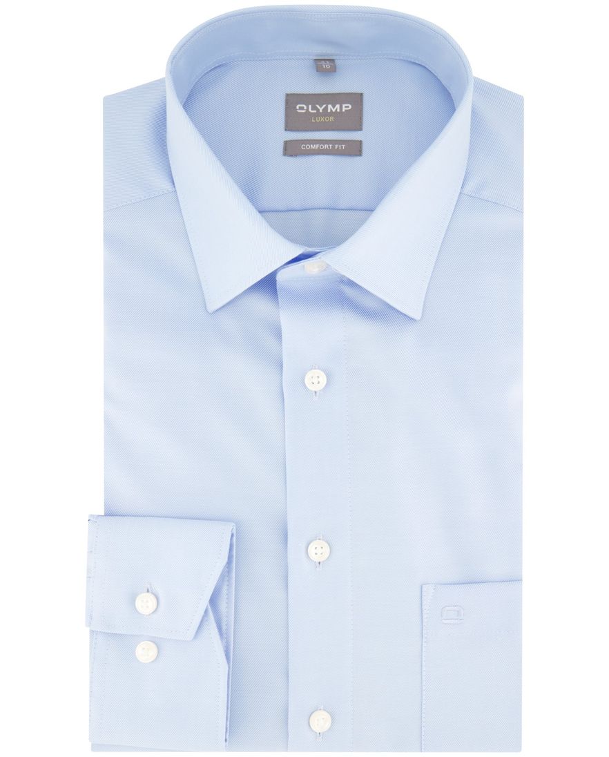 Olymp overhemd Luxor Comfort Fit wijde fit lichtblauw strijkvrij