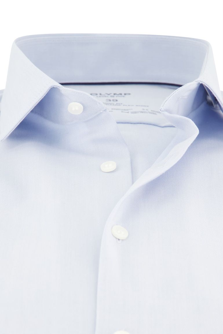 business overhemd Olymp lichtblauw effen katoen, polyester, stretch slim fit