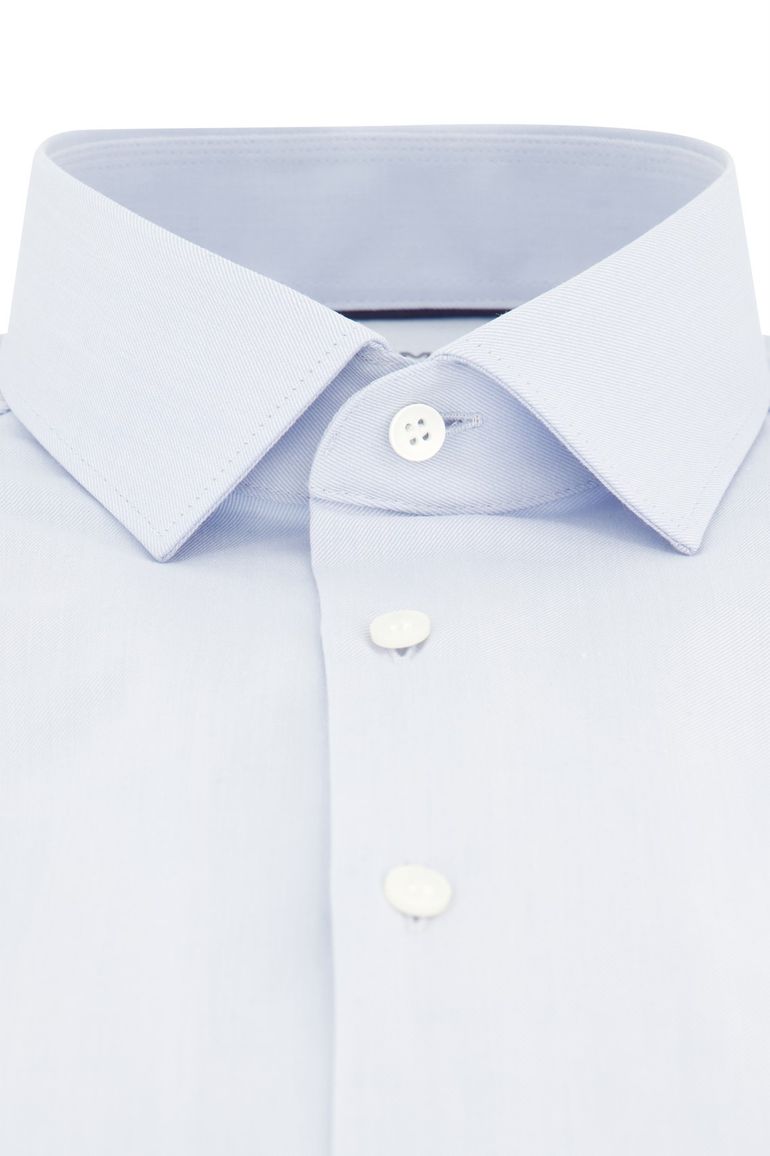 business overhemd Olymp lichtblauw effen katoen, polyester, stretch slim fit