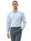 business overhemd Olymp lichtblauw effen katoen, polyester, stretch slim fit