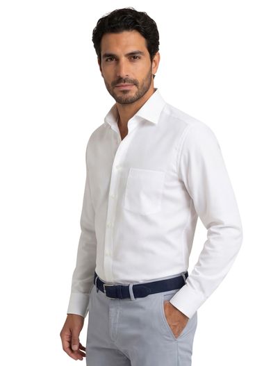 Olymp Zakelijk Olymp overhemd Luxor Modern Fit wit 100% katoen