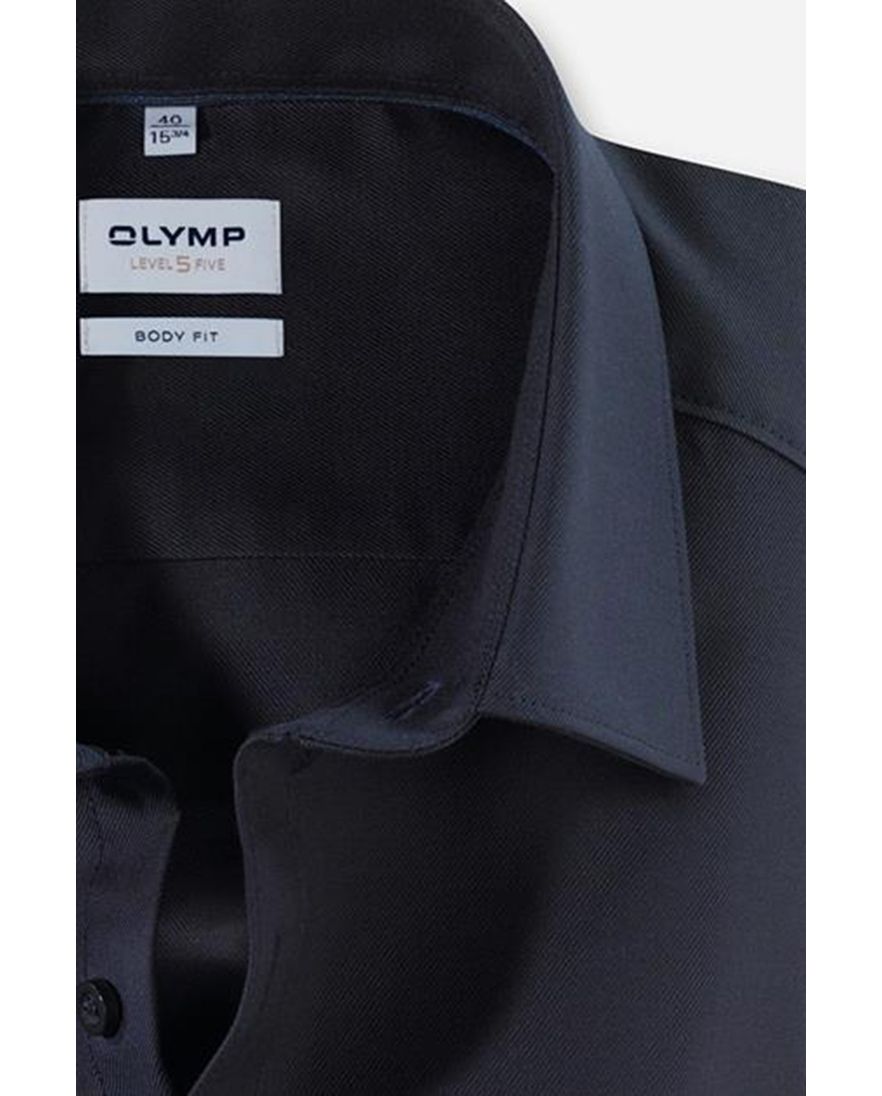 Olymp overhemd donkerblauw Body Fit effen