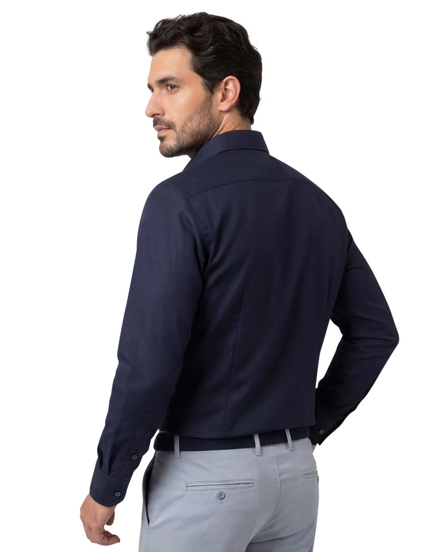 Olymp overhemd donkerblauw Body Fit effen