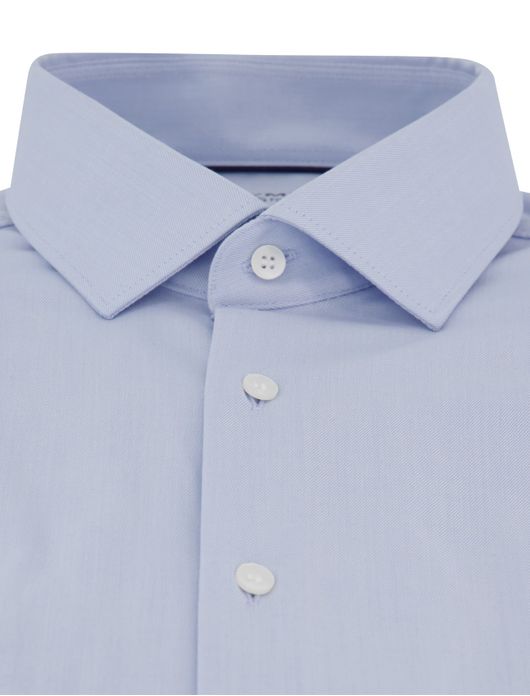 Olymp overhemd korte mouw body fit blauw