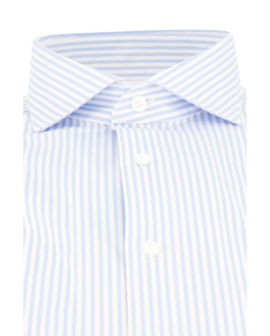 Olymp overhemd slim fit lichtblauw gestreept katoen