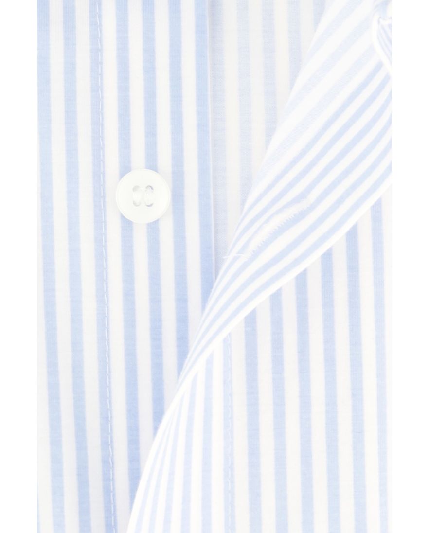 Olymp overhemd slim fit lichtblauw gestreept katoen