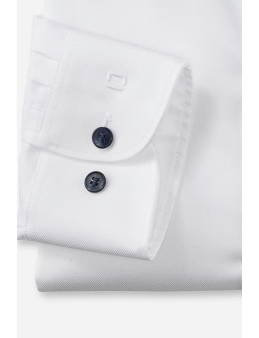 Olymp overhemd wit Body Fit zwarte details