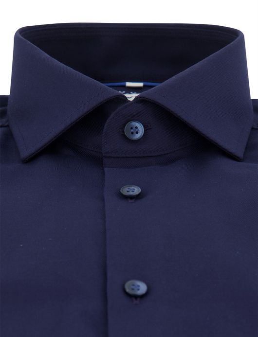 Olymp overhemd donkerblauw effen body fit