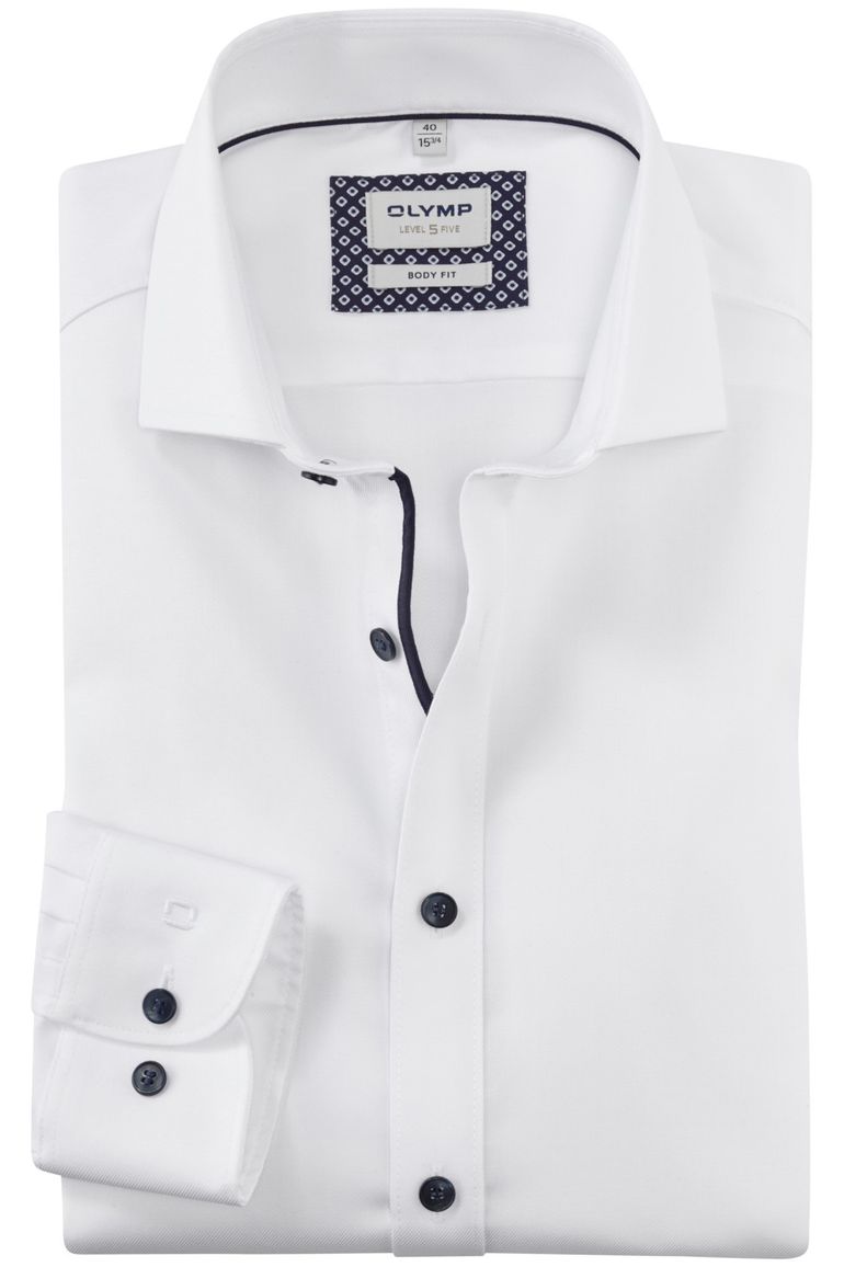 Olymp Level Five body fit wit ml 7 overhemd katoen