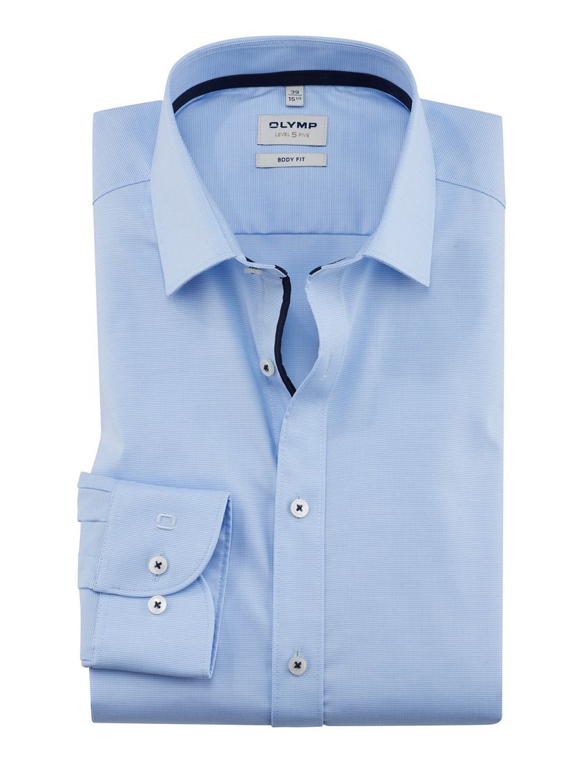 Olymp overhemd lichtblauw Body Fit katoen