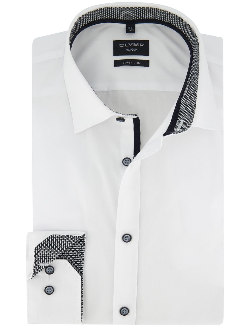 Olymp overhemd No. Six super slim katoen wit