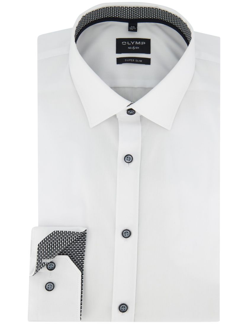 Olymp overhemd No. Six super slim katoen wit