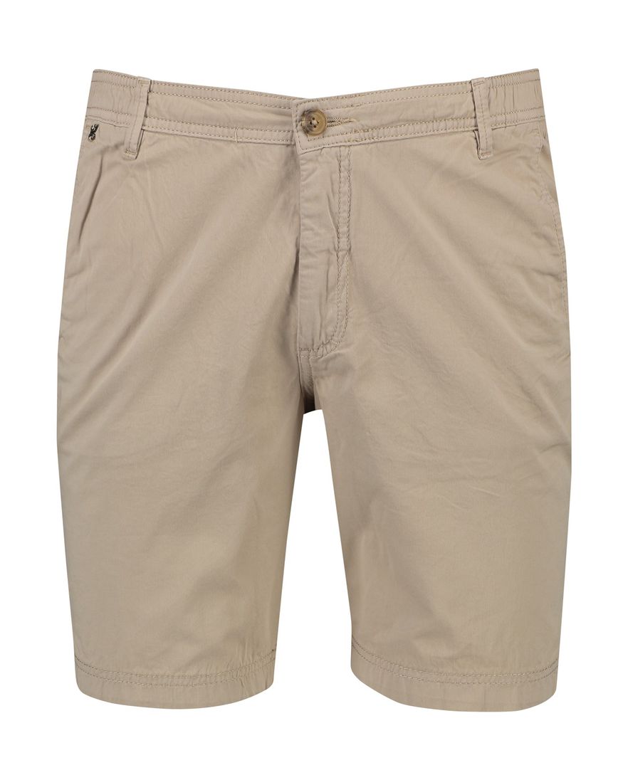 Katoenen Gardeur korte broek beige uni