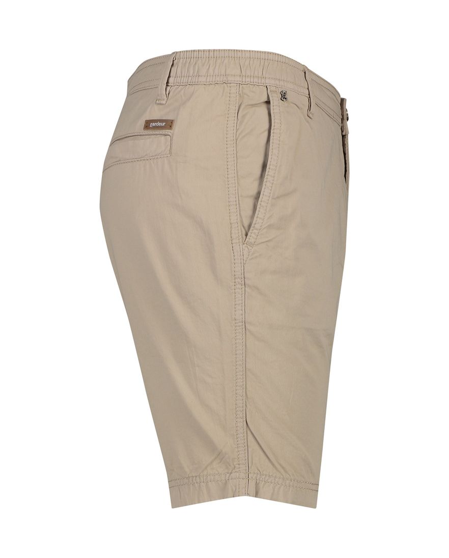 Katoenen Gardeur korte broek beige uni
