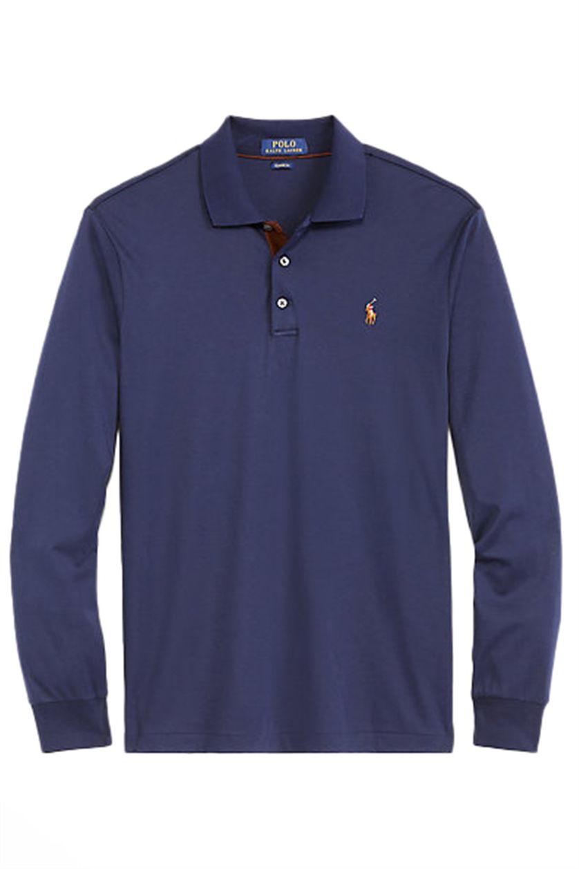 Polo Ralph Lauren polo lange mouw Big & Tall donkerblauw