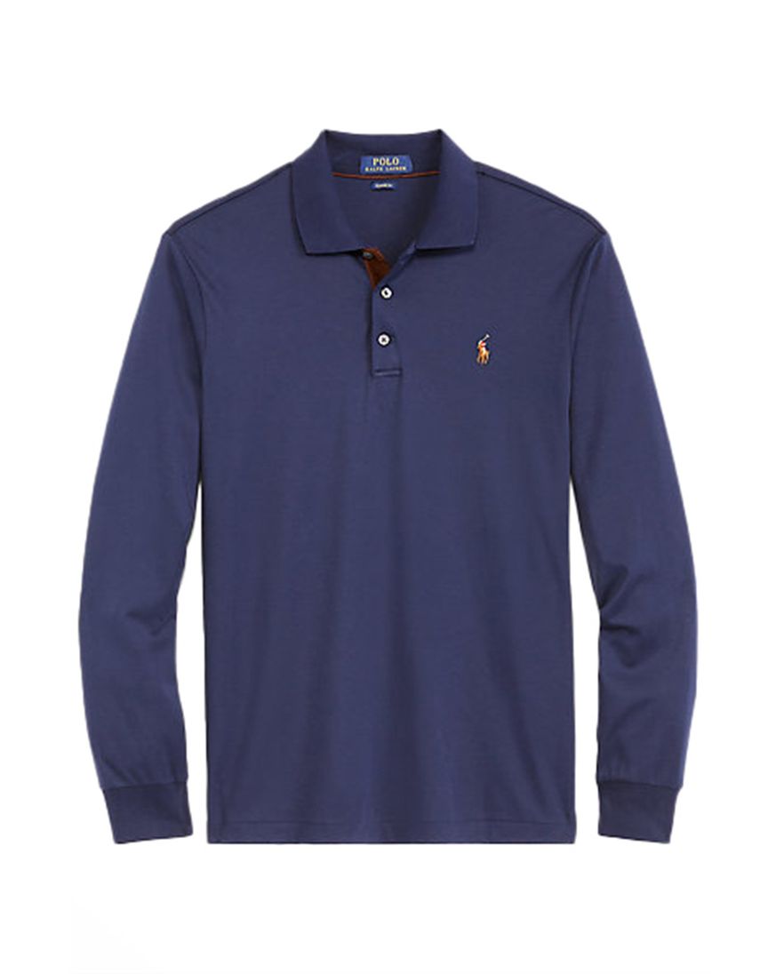 Polo Ralph Lauren polo normale fit donkerblauw effen katoen Big & Tall