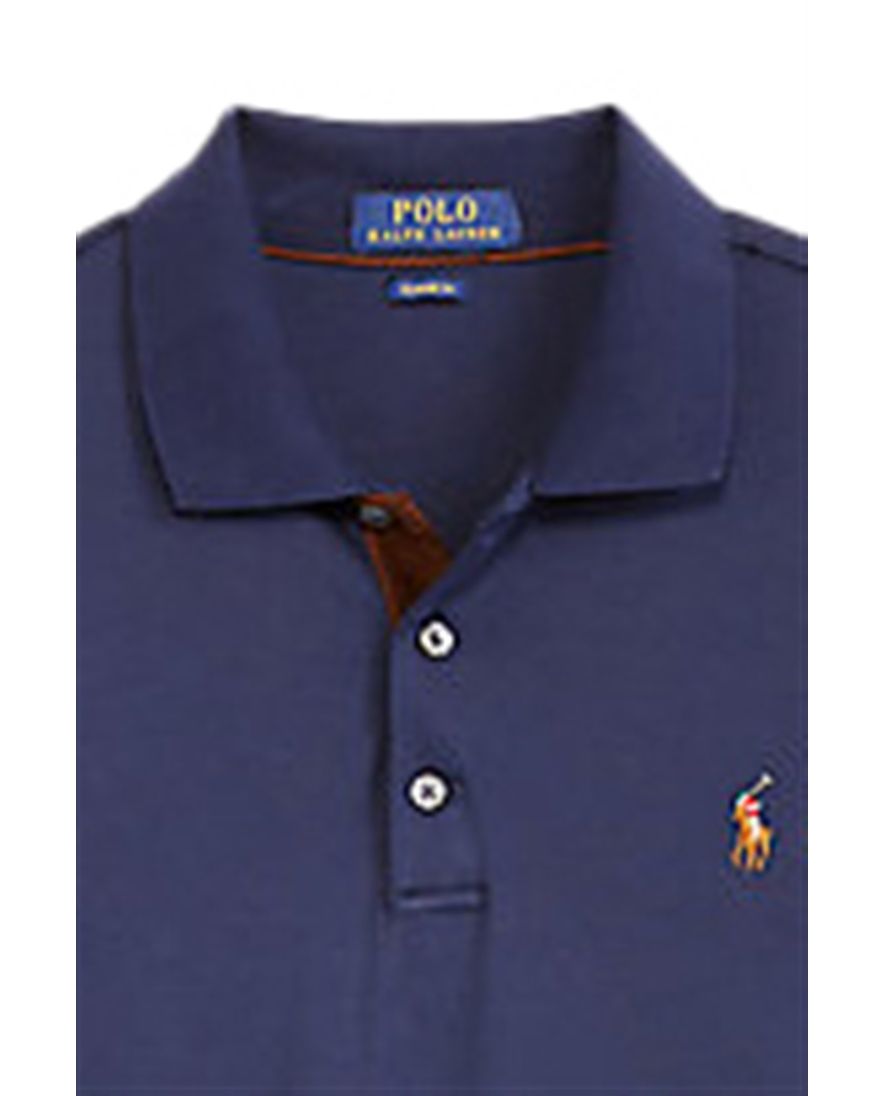 Polo Ralph Lauren polo normale fit donkerblauw effen katoen Big & Tall