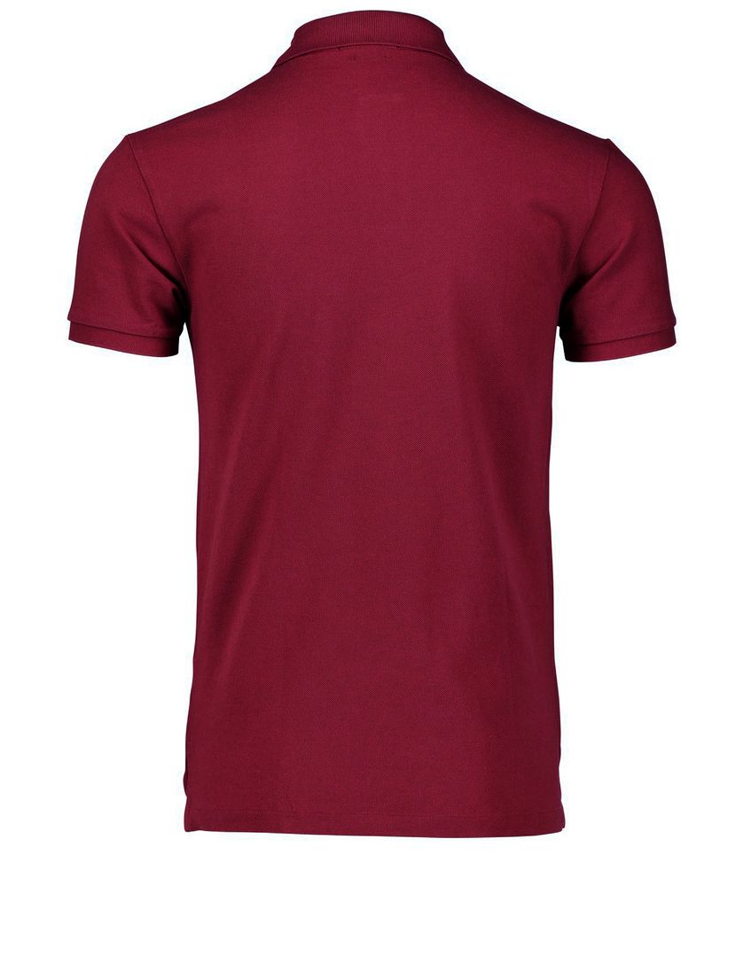 Polo Ralph Lauren polo normale fit bordeaux effen katoen Big & Tall