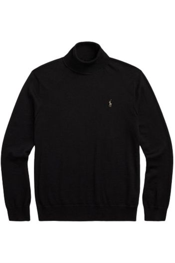 Polo Ralph Lauren Polo Ralph Lauren Big & Tall normale fit coltrui zwart effen wol