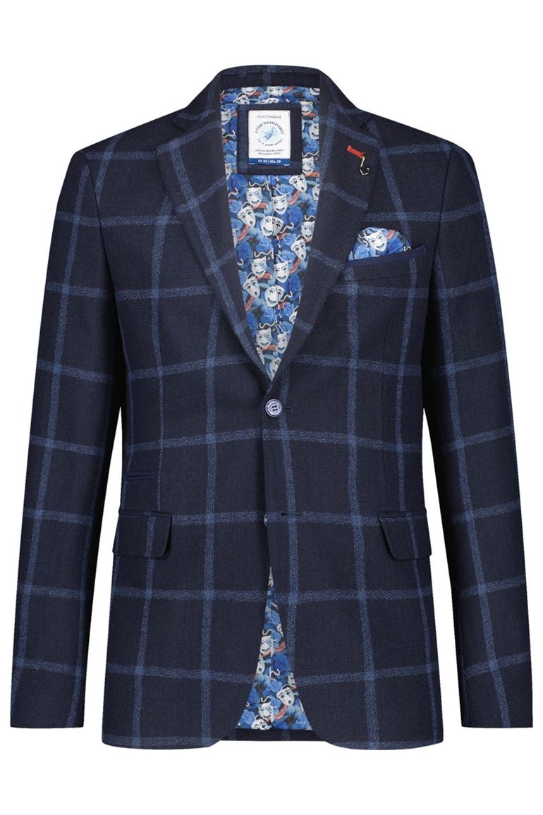 A Fish Named Fred colbert navy geruit