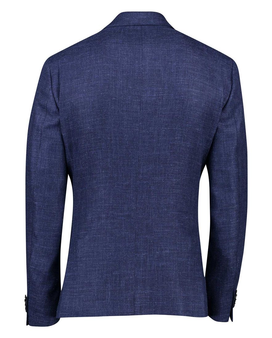 Dressler colbert donkerblauw effen wol wijde fit