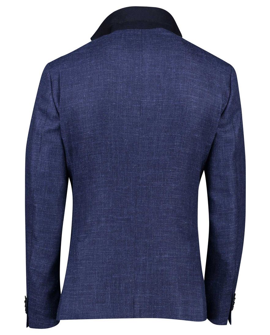 Dressler colbert donkerblauw effen wol wijde fit