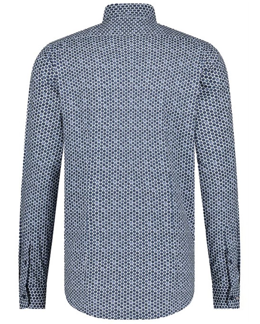 Katoenen Blue Industry casual overhemd slim fit blauw print