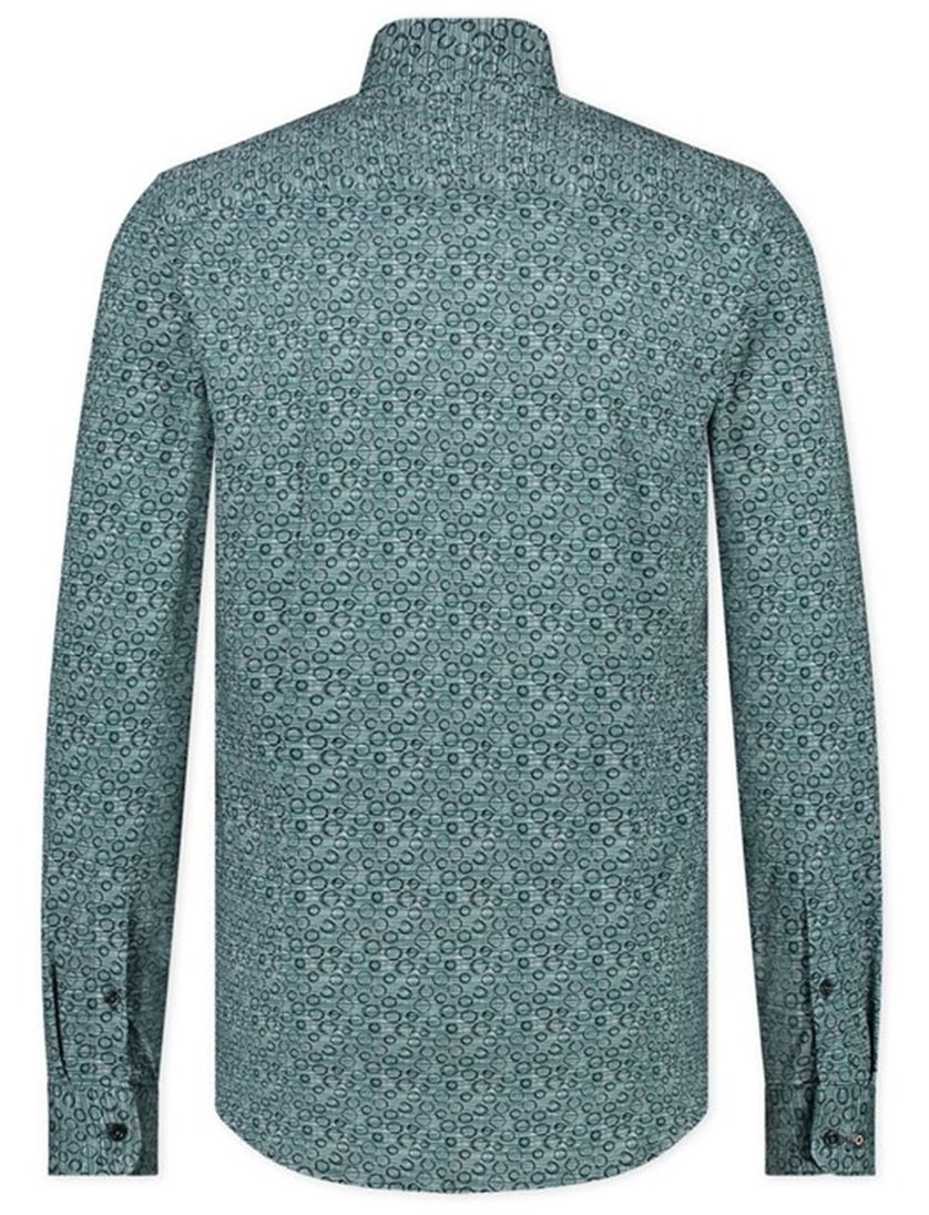 Slim fit Blue Industry casual overhemd groen geprint katoen